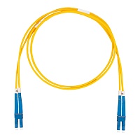 Шнур оптический коммутационный (патч-корд), LC-LC, дуплекс (duplex) OS2, нг(А)-HF, желтый, 0,5 м