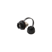 Индустриальный модуль-вставка NIKOMAX, Кат.6a (Класс Ea), 500МГц, RJ45/8P8C, 110/KRONE, T568A/B, экранированный, IP67, с защитной крышкой, черный 