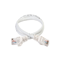 ITK Коммутационный шнур (патч-корд), кат.5Е UTP, 0,5м, белый