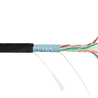 Кабель NIKOLAN F/UTP 4 пары, Кат.6a (Класс Eа), тест по ISO/IEC, 500МГц, одножильный, BC (чистая медь), 23AWG (0,57мм), внешний, PE, черный, 500м