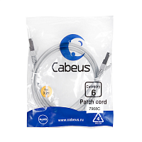 Патч-корд F/UTP, категория 6, 2xRJ45/8p8c, экранированный, серый, LSZH, 1м