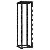 Монтажная стойка двухрамная с разборной рамой 19", 47U, Ш600xВ2217xГ800мм, с крышей, в разобранном виде, черный