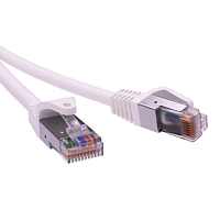 Патч-корд экранированный CAT6 F/UTP 4х2, LSZH, белый, 1.0м