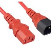 Кабель питания монитор-компьютер C13 - C14 (3x1.5), красный, 1.8 м