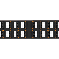 Коммутационная панель NIKOMAX 19", 2U, 48 угловых портов, Кат.5e (Класс D), 100МГц, RJ45/8P8C, 110/KRONE, T568A/B, неэкранированная, с органайзером, ч