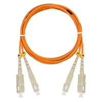 Шнур NIKOMAX волоконно-оптический, соединительный, многомодовый 50/125мкм, стандарта ОМ2, SC/UPC-SC/UPC, двойной, LSZH нг(A)-HFLTx, 2мм, оранжевый, 3м