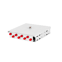 Оптический кросс NIKOMAX настенный, укомплектованный на 8 портов FC/UPC (8 одинарных FC/UPC адаптеров), SM 9/125 OS2, стальной, серый, в комплекте: ад