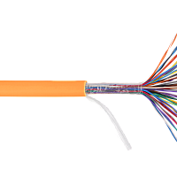 Кабель NIKOLAN U/UTP 25 пар, Кат.3 (Класс C), 16МГц, одножильный, BC (чистая медь), 26AWG (0,405мм), внутренний/внешний, LSZH -40С  нг(А)-HFLTx,  оран