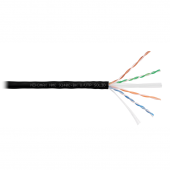 Кабель NIKOMAX U/UTP 4 пары, Кат.6 (Класс E), тест по ISO/IEC, 250МГц, одножильный, BC (чистая медь), 23AWG (0,57мм), полимерный материал нг(А)-HF, вн