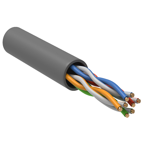 Каб. в. п. U/UTP кат. 5 CCA 4 пары PVC 1м сер. GENERICA