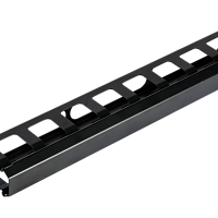 Кабельный органайзер NIKOMAX 19", 1U, глубина колец 58мм, металлический, с  крышкой, черный