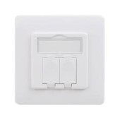 Настенный адаптер для модулей Keystone, 2 порта