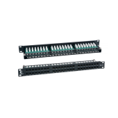 Патч-панель 19" (2U), 48 портов RJ-45, категория 5e, Dual IDC, с задним кабельным организатором
