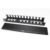 Кабельный организатор металлический с крышкой, 19", 2U