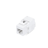 Вставка Keystone Jack RJ-45(8P8C), 180 градусов, категория 5e, без инструмента Toolless, белая
