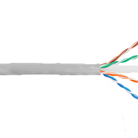 Кабель NETLAN U/UTP 4 пары, Кат.6 (Класс E), 250МГц, одножильный, BC (чистая медь), внутренний, PVC нг(B), серый, 305м