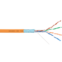 Кабель NIKOMAX F/UTP 4 пары, Кат.5e (Класс D), тест по ISO/IEC, 100МГц, одножильный, BC (чистая медь), 24AWG (0,52мм), полимерный материал нг(А)-HF, в