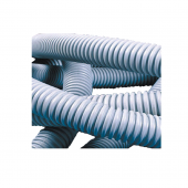 Труба ПВХ гибкая гофр. д.40мм, тяжёлая с протяжкой, 20м, цвет серый