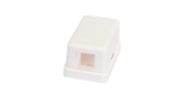 Корпус настенной розетки NETLAN, под 1 модуль-вставку типа Keystone, белый, уп-ка 10 шт.