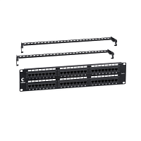 Патч-панель 19" (2U), 48 портов RJ-45, категория 6, Dual IDC, с задним кабельным организатором