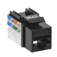 ITK Модуль Keystone Jack кат.5E UTP 110 IDC 90град чёрный