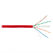 Кабель NIKOMAX U/UTP 4 пары, Кат.6 (Класс E), тест по ISO/IEC, 250МГц, одножильный, BC (чистая медь), 23AWG (0,55мм), полимерный материал нг(А)-HF, вн