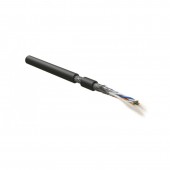 Кабель интерфейса RS-485, экранированный SF/UTP, 3 пары 24 AWG, 3х2х0,61 мм, многопроволочные жилы (patch) 7х0.20 мм, PVC, -40°C - +80°C, черный