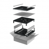 ITK LINEA N Компл. осн. и крыша 600х1000мм шкафа 28-47U чер.