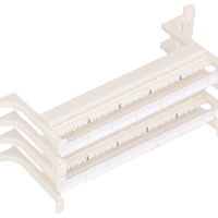 Настенный блок NIKOMAX 110 типа, 100 пар, с ногами и cъемной этикеткой, белый