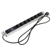 Гор блок розеток Rem-16, 1×16A, фил, инд, 7S, 19", шнур 1,8м