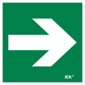 Этикетка самоклеящаяся 150х150мм "Направляющая стрелка" IEK