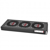 Модуль вентиляторный, 3 вентилятора, колодка, цвет черный