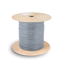 Кабель витая пара (UTP), категория 5e, 1 пара (24 AWG), одножильный (solid), серый (500 м)