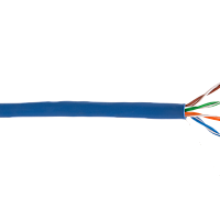 Кабель NETLAN U/UTP 4 пары, Кат.5e, 100МГц, одножильный, CCA (омедненный алюминий), внутренний, PVC нг(B), синий, 305м