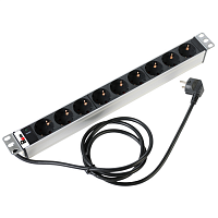 Гор блок розеток Rem-16, 1×16A, инд, 9S, 19", шнур 1,8м