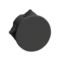 Коробка расп. КМ41237 D=75х40мм IP44 4 вв. черная IEK