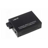 Медиаконвертер 10/100/1000M, Tx1310/Rx1550 20km, RJ45 SC