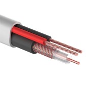 Кабeль KBK-П-1,5 +2x0,75мм², (Cu/Cu), черный, ø6,5 мм (бухта 200м) (одножильный РК 75-1,5)  REXANT