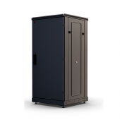 Шкаф телекоммуникационный напольный 19", 24U(600x1000), ШТ-НП-М-24U-600-1000-М-Ч, передняя дверь металл, черный ССД