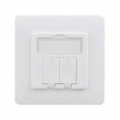 Настенный адаптер для модулей Keystone, 2 порта