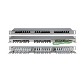 Патч-панель высокой плотности 19", 0.5U, 24 порта RJ-45, категория 5E, Dual IDC, экранированная