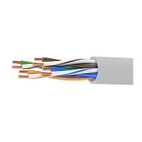 Кабель витая пара кат. 5E экранированный F/UTP, 4 пары, нг(А)-HF, для внешней/внутренней прокладки, серый, катушка 305 м