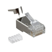 Разъем RJ-45(8P8C) под витую пару, кат 6/6A (50 µ"/ 50 микродюймов), экран, универсал для толстых жил 1.35-1.5 мм(с оболочкой) (10 шт)