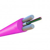 Кабель волоконно-оптический 50/125 (OM4) многомодовый, 2 волокна, одномодульный, круглый, водоблокирующий гель, усиленный стеклопластиковыми стержнями