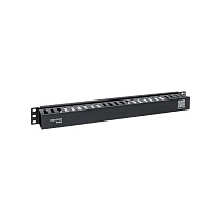 Кабельный органайзер TERACOM PRO с крышкой 19" 1U пластиковый черный