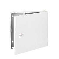 Оптический кросс NIKOMAX Essential Line, настенный, до 16 SC портов или 32 LC портов, стальной, с ключом, серый, неукомплектованный
