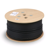 Кабель витая пара UTP (U/UTP), категория 6, 4 пары (23 AWG), одножильный, для внешней прокладки (+75 C - -40), LSZH-UV (305 м)