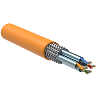 ITK Витая пара S/FTP кат.7 4х2х23AWG solid LSZH нг(А)-HF оранжевый (305м)