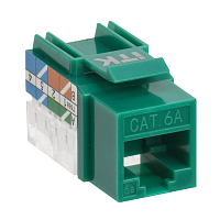 ITK Модуль Keystone Jack кат.6A UTP 110 IDC 90град зелёный