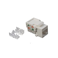 Розеточный модуль Keystone кат. 6, UTP, 1xRJ45, T568A/B, белый 